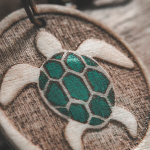 Green Sea Turtle Keychain