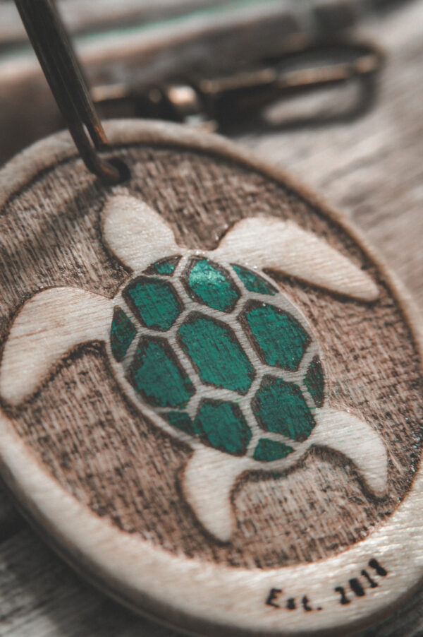 Green Sea Turtle Keychain