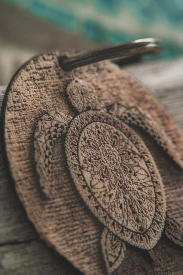 Coconut Sea Turtle Keychain