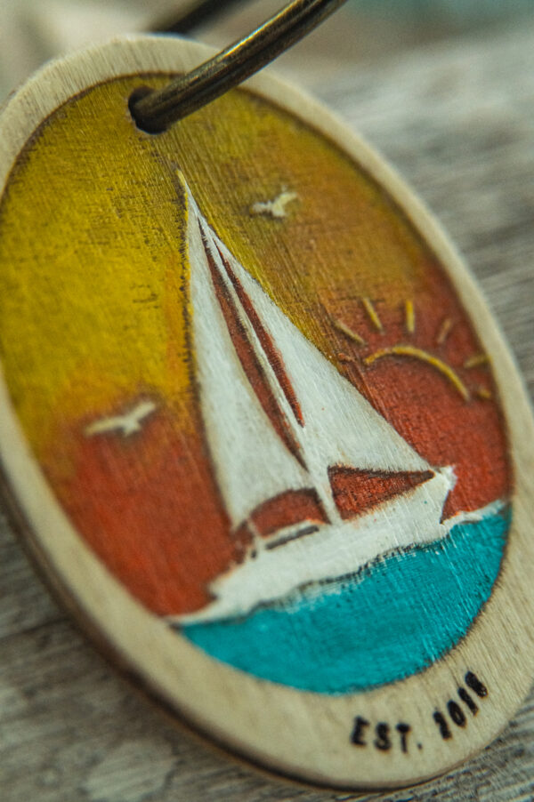 A Sailor's Sunset Keychain